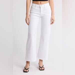 NWT Women’s Hudson Jeans Rosalie High Rise Wide Leg Jeans White Size 28